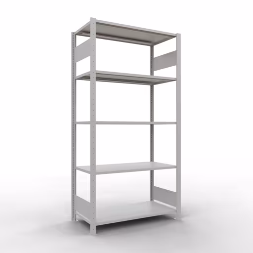 Abbildung Nr 11 des Artikels Grundregal, Fachbodenregal Stecksystem MULTIplus85, 2000 x 1000 x 500 mm (HxBxT), 5 Fachböden, Längenriegel, RAL 7035 lichtgrau aus der Produktgruppe Stecksystem von der Marke Schulte Lagertechnik