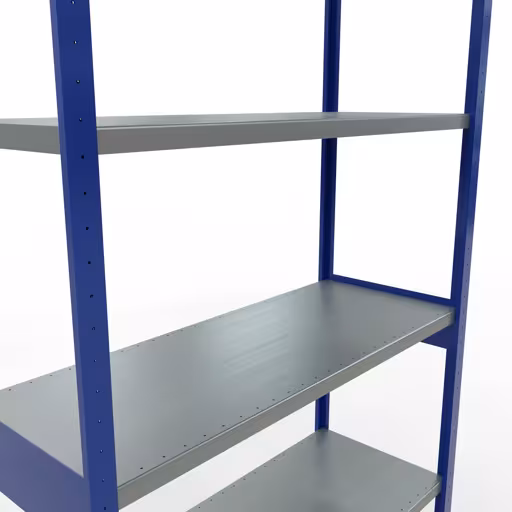 Abbildung Nr 8 des Artikels Grundregal, Fachbodenregal Stecksystem MULTIplus250, 3000 x 1300 x 500 mm (HxBxT), 7 Fachböden, Längenriegel, RAL 5010 enzianblau/verzinkt aus der Produktgruppe Stecksystem von der Marke Schulte Lagertechnik