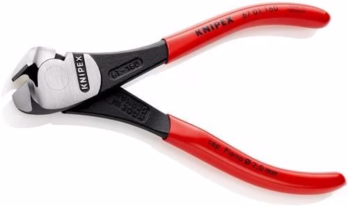 Detailbild 4069500 Kraftvornschneider Gesamt-Länge 160 mm Kopf poliert Kunststoff-Überzug KNIPEX