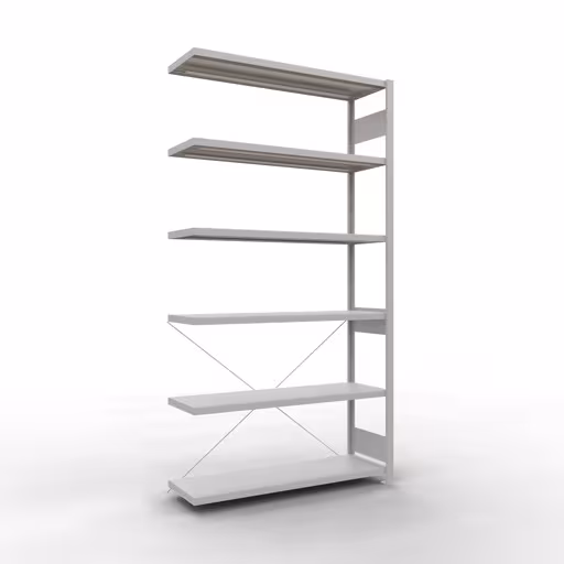 Stecksystem Anbauregal 2500x1300x400 mm, Typ 250 kg, lichtgrau von der Marke Schulte Lagertechnik aus der Produktreihe Stecksystem