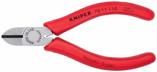 Seitenschneider Länge 110mm Kopf poliert Kunststoff-Überzug max. 1,2mm KNIPEX
