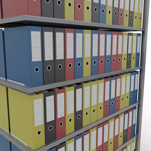 Abbildung Nr 9 des Artikels Anbauregal, Büro-Fachbodenregal Stecksystem MULTIplus150, 2300 x 1300 x 600 mm (HxBxT), 7 Fachböden, Längenriegel, verzinkt, ohne Mittelanschlag aus der Produktgruppe Büroregale von der Marke Schulte Lagertechnik