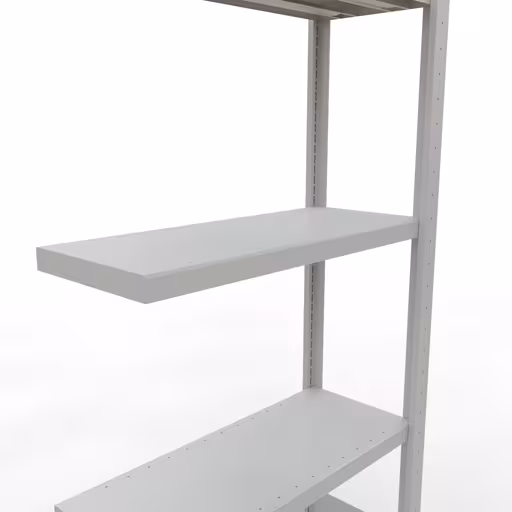 Abbildung Nr 14 des Artikels Anbauregal, Fachbodenregal Stecksystem MULTIplus250, 2000 x 750 x 300 mm (HxBxT), 5 Fachböden, Längenriegel, RAL 7035 lichtgrau aus der Produktgruppe Stecksystem von der Marke Schulte Lagertechnik