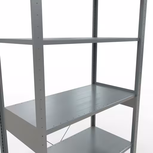 Grundregal, Fachbodenregal Stecksystem MULTIplus150, 2500 x 1000 x 500 mm (HxBxT), 6 Fachböden, Kreuzstrebe, verzinkt von Schulte Lagertechnik aus der Kategorie Stecksystem