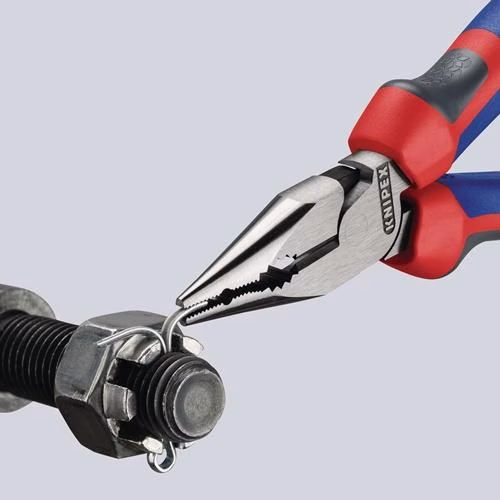 Spitzkombizange Länge 145mm poliert Comfort-Griff schwarz atramentiert KNIPEX