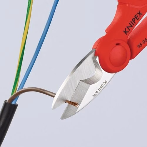 Detailbild 3987151 Elektriker-/Handwerkerschere Länge 155 mm 2-Komponenten-Hüllen KNIPEX