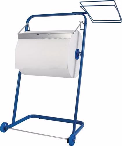 Support de sol H890 x L790 x P420 mm environ avec rail de fixation PROFIX de la marque Profix Support sur pied H890 x L790 x P420 mm environ, avec rail de séparation PROFIX, appartenant à la catégorie porte-papier et distributeurs d'essuie-mains, référence 9000469022