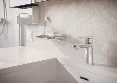 Hansgrohe Einhebel-Waschtischmischer VERNIS Blend 100 mit Zugstangen-Ablaufgarnitur 1 1/4 Zoll chrom