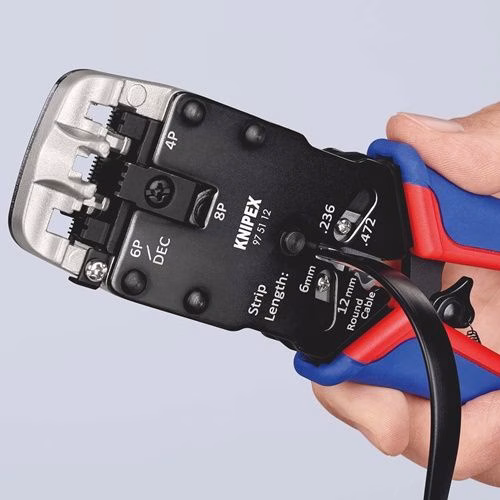 Crimpzange für Westernstecker Länge 200 mm KNIPEX