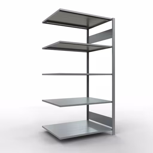 Produktbild Nr.13 des Artikels Anbauregal, Fachbodenregal Stecksystem MULTIplus150, 2000 x 1000 x 800 mm (HxBxT), 5 Fachböden, Längenriegel, verzinkt aus der Produktreihe Stecksystem von der Marke Schulte Lagertechnik