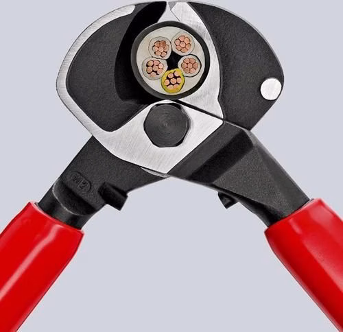 Kabelschere Länge 500 mm Kopf poliert VDE tauchisoliert KNIPEX