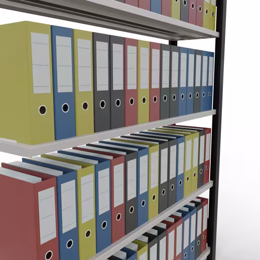 Abbildung Nr 10 des Artikels Anbauregal, Büro-Fachbodenregal Stecksystem MULTIplus85, 1800 x 1300 x 300 mm (HxBxT), 5 Fachböden, Kreuzstrebe, ohne Anschlagleiste, schwarz/lichtgrau aus der Produktgruppe Büroregale von der Marke Schulte Lagertechnik