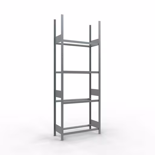 Grundregal, Räder-/Reifenregal, 2750 x 1000 x 400 mm (HxBxT), verzinkt, 4 Lagerebenen á 150 kg Fachlast pro Ebene aus der Kategorie Autoteilelagerung mit der Artikelnummer 20984