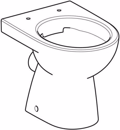 Technische Zeichnung 3966446 Geberit Renova Stand-WC Tiefspüler, Abgang horizontal teilgeschlossene Form, Rimfree, weiß