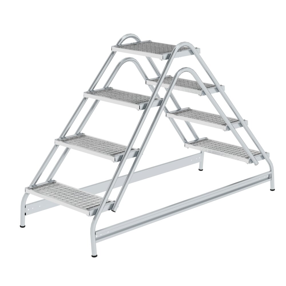 Munk Arbeitspodest beidseitig begehbar Stahl-Gitterrost 2x4 Stufen von Günzburger Steigtechnik Munk Arbeitspodest beidseitig begehbar Stahl-Gitterrost aus der Kategorie Podesttreppen mit der Artikelnr. 050064