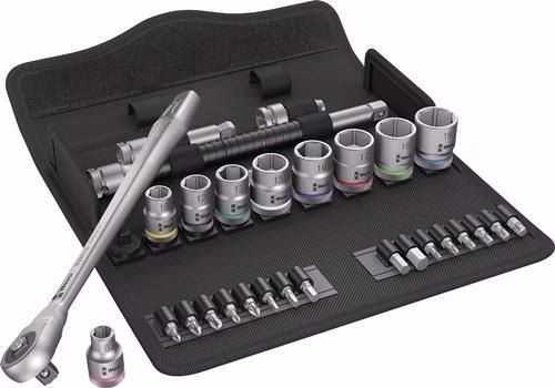 Set di 29 chiavi a bussola Zyklop Metal, 3/8 di pollice, misure da 8 a 19 mm, WERA, dalla categoria assortimento di chiavi a bussola da 3/8", codice articolo 4000821654