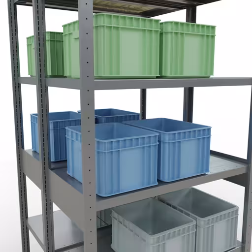 Grundregal, Doppelregal, Fachbodenregal Stecksystem MULTIplus250, 2500 x 1000 x (2x500) mm (HxBxT), 2x6 Fachböden, Kreuzstrebe, verzinkt mit der Artikelnr. 14251-G Grundregal, Doppelregal, Fachbodenregal Stecksystem MULTIplus250, 2500 x 1000 x (2x500) mm (HxBxT), 2x6 Fachböden, Kreuzstrebe, verzinkt von Schulte Lagertechnik aus der Kategorie Fachbodenregale