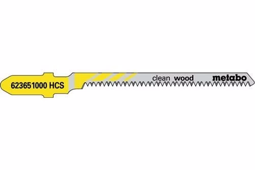 Decoupeerzaagbladen voor schoon hout, bruikbare lengte 57 mm, tandafstand 1,4 mm, HCS-tanden, 5 stuks van het merk Metabo Professionele METABO decoupeerzaagbladen uit de categorie decoupeerzaagbladen met artikelnummer 8000066724