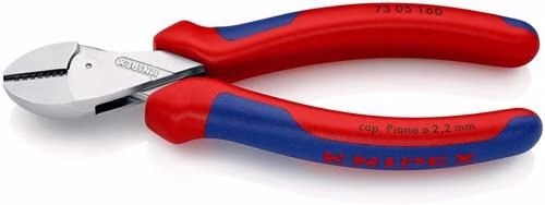 Kompaktseitenschneider X-Cut® Länge 160mm Kopf verchromt Mehrkomponenten-Hüllen KNIPEX