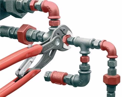 Wasserpumpenzange SmartGrip® Länge 250 mm Spannweite 10–36 mm grau atramentiert poliert Kunststoff-Überzug