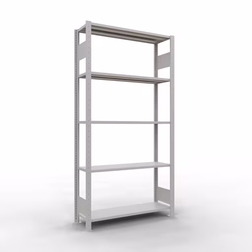 Grundregal, Fachbodenregal Stecksystem MULTIplus150, 2000 x 1000 x 300 mm (HxBxT), 5 Fachböden, Längenriegel, RAL 7035 lichtgrau von der Marke Schulte Lagertechnik Grundregal, Fachbodenregal Stecksystem MULTIplus150, 2000 x 1000 x 300 mm (HxBxT), 5 Fachböden, Längenriegel, RAL 7035 lichtgrau aus der Kategorie Grundregal mit der Artikelnummer 32630-LR