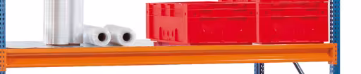 Zusatzebene mit Stahlpaneelen, W 100, 2500 x 1200 mm, orange/verzinkt, Fachlast 780 kg von der Marke Schulte Lagertechnik aus der Produktreihe Weitspannregale