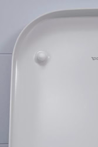 Abattant de toilettes Happy D.2 blanc avec mécanisme de fermeture amortie, charnières en acier inoxydable, DURAVIT