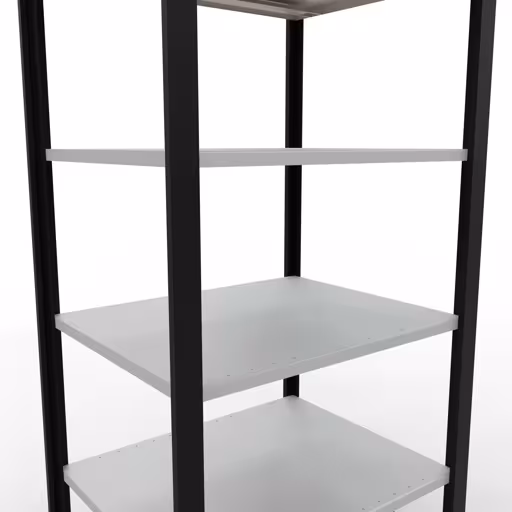 Abbildung Nr 12 des Artikels Grundregal, Büro-Fachbodenregal Stecksystem MULTIplus150, 2000 x 750 x 600 mm (HxBxT), 6 Fachböden, Längenriegel, ohne Mittelanschlag, schwarz/lichtgrau aus der Produktgruppe Büroregale von der Marke Schulte Lagertechnik
