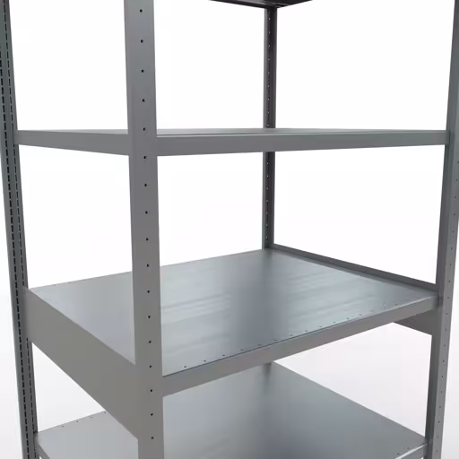 Grundregal, Fachbodenregal Stecksystem MULTIplus250, 2500 x 1000 x 800 mm (HxBxT), 6 Fachböden, Längenriegel, verzinkt von Schulte Lagertechnik mit der Artikelnr. 12981-LR