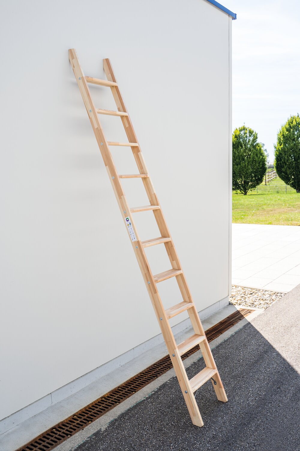 Milieubild 3811625 Munk Stufen-Anlegeleiter Holz ohne Traverse 6 Stufen