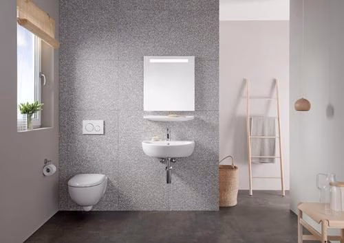 Detailbild 4079964 Geberit Renova Wand-WC Tiefspüler teilgeschlossene Form, Rimfree, weiß