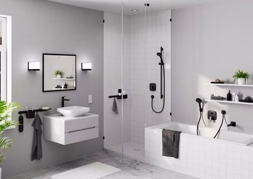 Hansgrohe wandhouder Porter S voor handdouches mat zwart