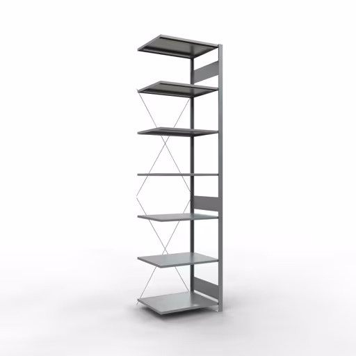 Anbauregal, Fachbodenregal Stecksystem MULTIplus150, 3000 x 750 x 600 mm (HxBxT), 7 Fachböden, Kreuzstrebe, verzinkt von der Marke Schulte Lagertechnik Anbauregal, Fachbodenregal Stecksystem MULTIplus150, 3000 x 750 x 600 mm (HxBxT), 7 Fachböden, Kreuzstrebe, verzinkt aus der Kategorie Anbauregal mit der Artikelnummer 12767-75