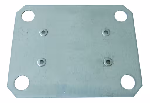 Unterlegplatte 2 mm (HxBxT) für MULTIplus Doppel-Klemmfuß, verzinkt aus der Kategorie Zubehör mit der Artikelnummer 12695