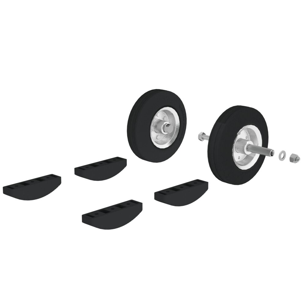 Munk Rollensatz elektrisch ableitfähig Arbeitspodest fahrbar aus der Kategorie Podesttreppen mit der Artikelnr. 050047