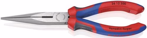 Pince à bec plat, 200 mm de long, polie, droite, poignée ergonomique, KNIPEX, de la catégorie pinces à bec plat, référence 4000810346