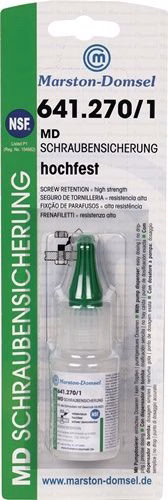 Schraubensicherung 641.270/1 20 g hochfest mittelviskos grün NSF S6 Flasche MARSTON von der Marke Schraubensicherung 641.270/1 20 g hochfest mittelviskos grün NSF S6 Flasche MARSTON aus der Kategorie Montagekleber mit der Teilenummer 4000353038