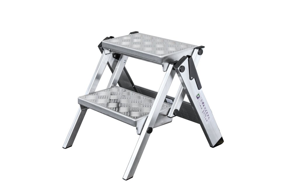 Munk ML Kompakt-Tritt 2 Stufen Alu-Quintett-Design von Günzburger Steigtechnik Munk ML Kompakt-Tritt aus der Kategorie Tritte mit der Artikelnr. 054202, Moebel, Stuhl