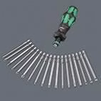 Set di punte KK Turbo 1 da 19 pezzi (a taglio/PH/PZD/TORX®/esagonali) WERA