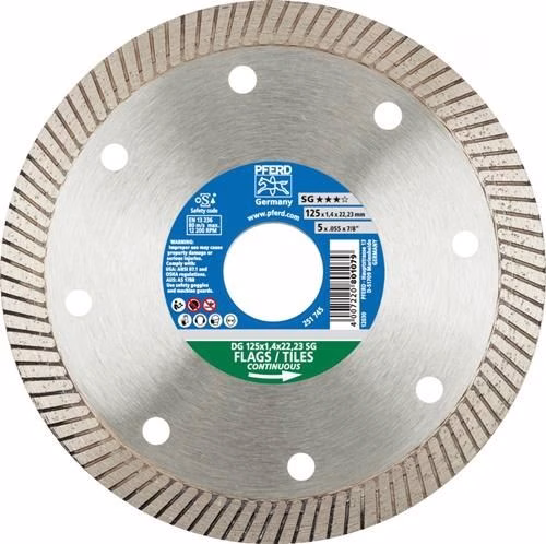 Diamanttrennscheibe DG SG Durchmesser 125 mm Bohrung 22,23 mm Segment-Stärke 1,4 mm MARCRIST aus der Kategorie Trennscheiben mit der Teilenummer 8000429371