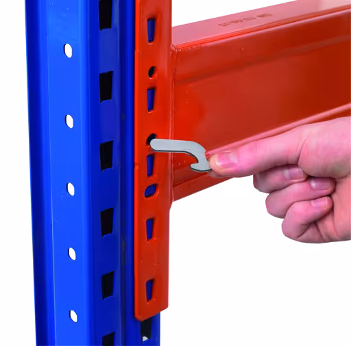 Andere Ansicht des Artikels Palettenregal-Holmpaar 3.600 mm, EGN-DUO 120x50x1,5 mm, Belastbarkeit 2.400 kg / Holmpaar, orange aus der Kategorie Palettenregale
