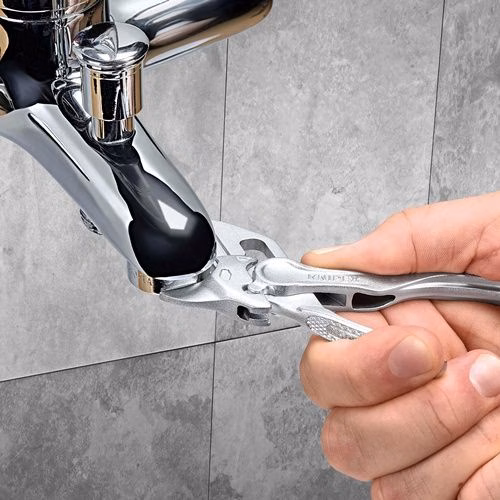 Detailbild 4120743 Zangenschlüssel XS Länge 100 mm Spannweite 21 mm verchromt aufgeprägte raue Oberfläche KNIPEX