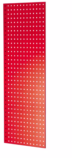 Andere Ansicht des Artikels Lochplatten-Seitenblende, 90 x 1300 x 500 mm (H x T), RAL 3000 feuerrot aus der Kategorie Stecksystem