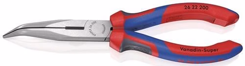 Pince à bec plat, 200 mm de long, polie, angle de 40 degrés, poignée ergonomique, KNIPEX, de la catégorie pinces à bec plat, référence 4000810366
