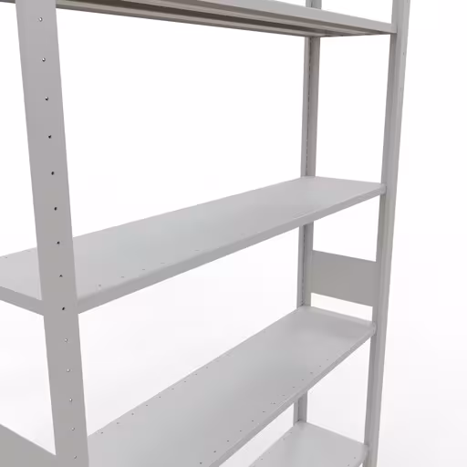 Produktbild Nr.6 des Artikels Grundregal, Fachbodenregal Stecksystem MULTIplus150, 3000 x 1300 x 300 mm (HxBxT), 7 Fachböden, Längenriegel, RAL 7035 lichtgrau aus der Produktreihe Stecksystem von der Marke Schulte Lagertechnik