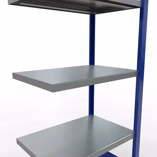 Produktbild Nr 13 des Artikels Anbauregal, Fachbodenregal Stecksystem MULTIplus250, 2000 x 750 x 500 mm (HxBxT), 5 Fachböden, Längenriegel, RAL 5010 enzianblau/verzinkt/verzinkt Abbildung Nr 13 des Artikels Anbauregal, Fachbodenregal Stecksystem MULTIplus250, 2000 x 750 x 500 mm (HxBxT), 5 Fachböden, Längenriegel, RAL 5010 enzianblau/verzinkt/verzinkt aus der Produktgruppe Stecksystem von der Marke Schulte Lagertechnik