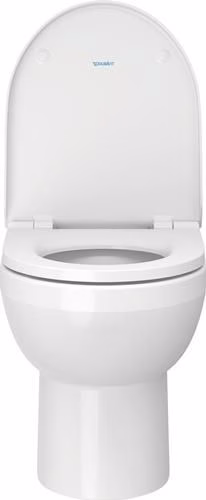 Detailbild 4051960 Abattant de toilette blanc Duravit n° 1 avec mécanisme de fermeture amortie et charnières en acier inoxydable.