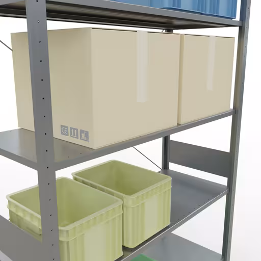 Stecksystem Grundregal 3000x1300x500 mm, Typ 150 kg, verzinkt mit der Artikelnr. 12752-130 Stecksystem Grundregal 3000x1300x500 mm, Typ 150 kg, verzinkt von Schulte Lagertechnik aus der Kategorie Stecksystem