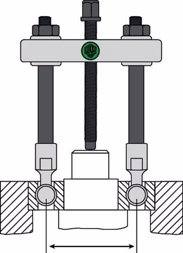 Kugellagerabziehersatz 69 7-teilig Spannbereich 20-95mm KUKKO