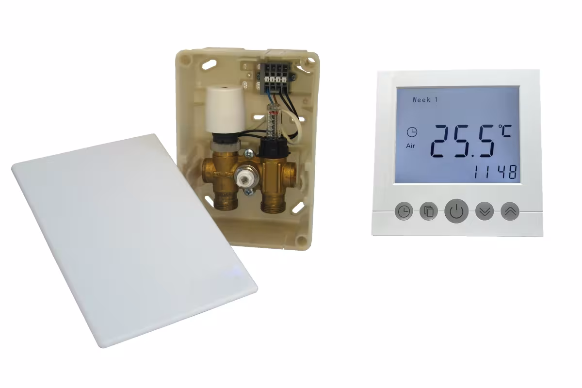 Andere Ansicht des Artikels HoWaTech E-Regelbox Digital | elektrische Temperaturbegrenzung für Warmwasser Fußbodenheizung aus der Kategorie Fußbodenheizung